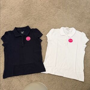 Kids Polo Shirts - Navy and White